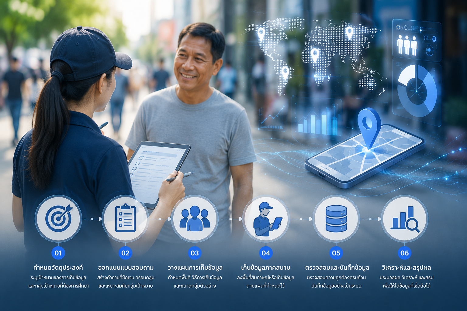 การเก็บข้อมูลภาคสนาม (Fieldwork Survey) คืออะไร? ขั้นตอนสำคัญสู่ข้อมูลที่เชื่อถือได้
